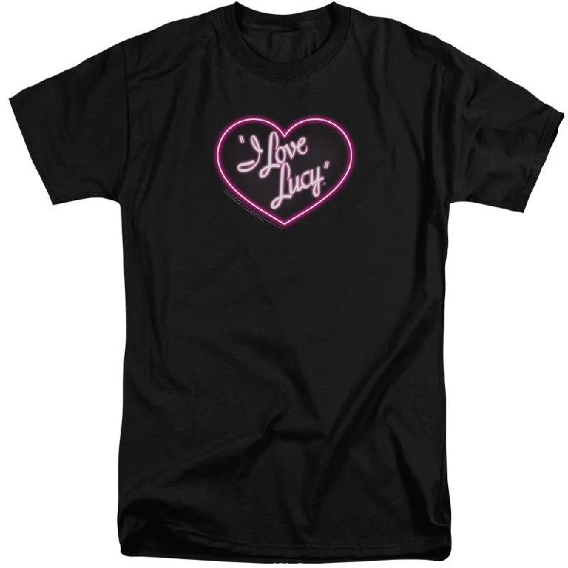 I Love Lucy Tall T-Shirt Neon Logo Black Tee