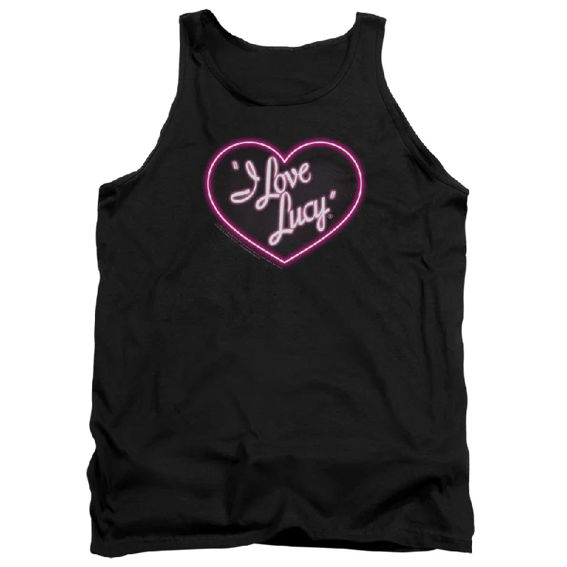 I Love Lucy Tanktop Neon Logo Black Tank