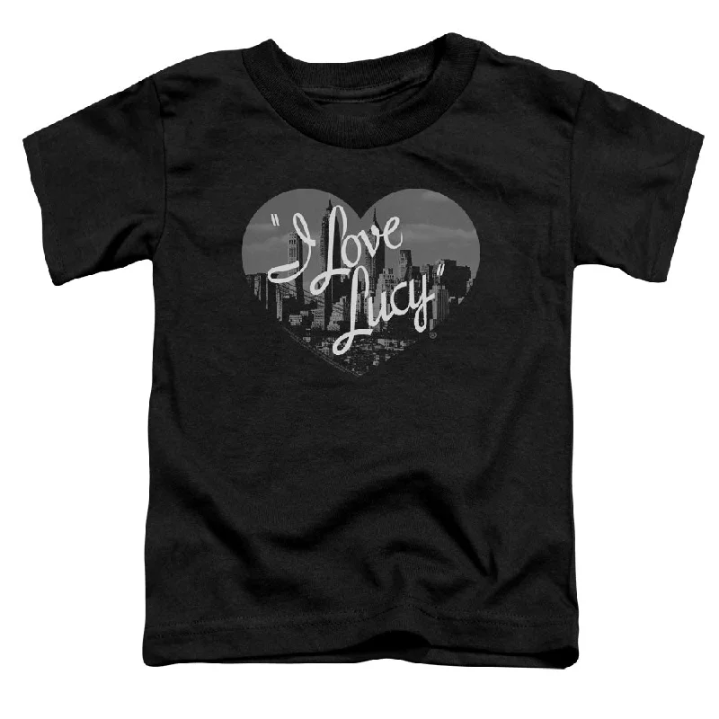 I Love Lucy Toddler T-Shirt Black and White City Logo Black Tee