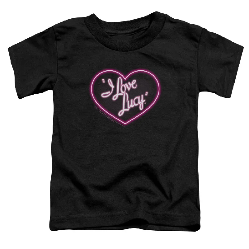 I Love Lucy Toddler T-Shirt Neon Logo Black Tee