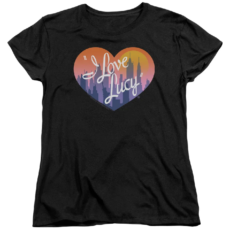 I Love Lucy Womens T-Shirt City Logo Black Tee