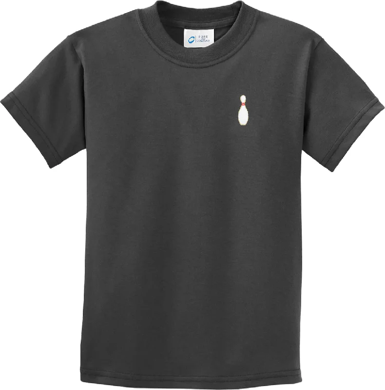 Kids Bowling T-shirt Single Pin Pocket Print Youth Tee