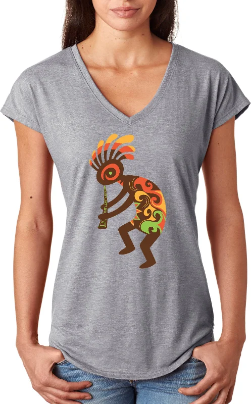 Kokopelli Ladies Triblend V-Neck Shirt