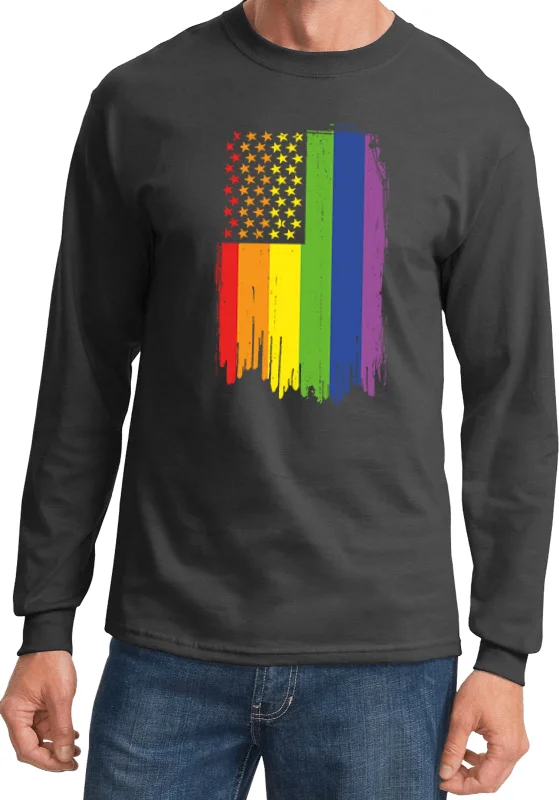 LGBT Long Sleeve Shirt Gay Pride Flag