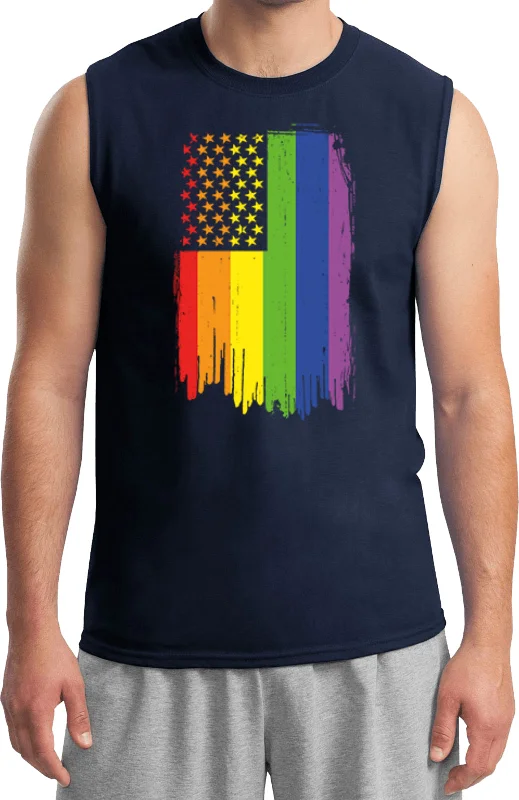 LGBT Muscle Shirt Gay Pride Flag