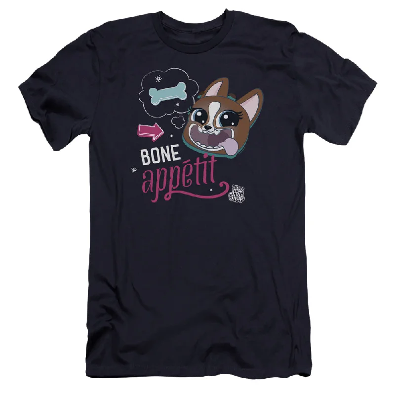 Littlest Pet Shop Premium Canvas T-Shirt Bone Appetit Navy Tee