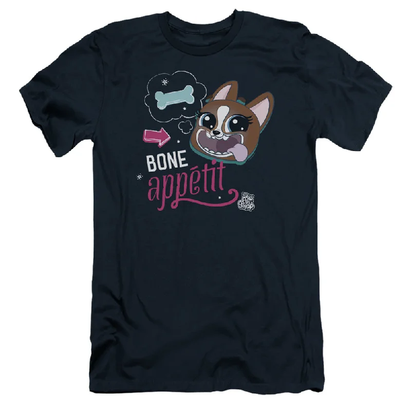 Littlest Pet Shop Slim Fit T-Shirt Bone Appetit Navy Tee