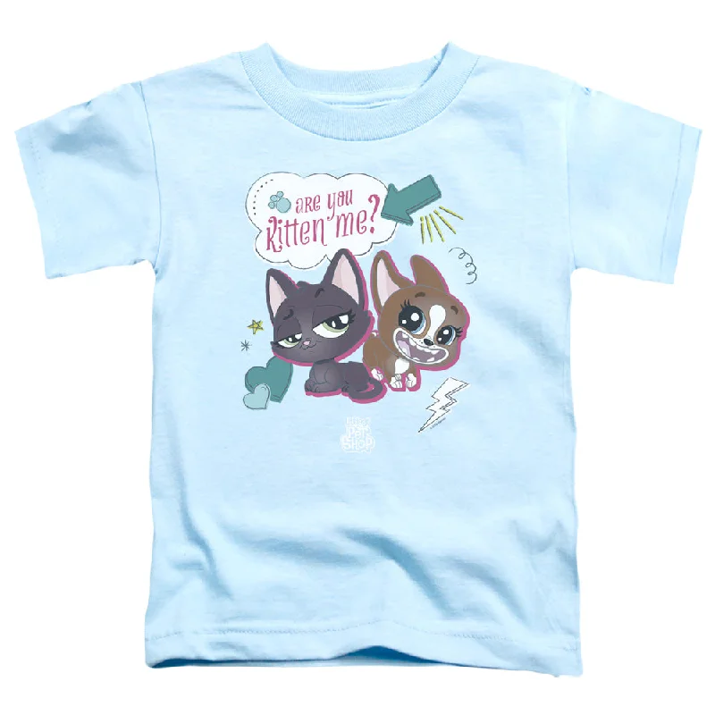 Littlest Pet Shop Toddler T-Shirt Are You Kitten Me Light Blue Tee