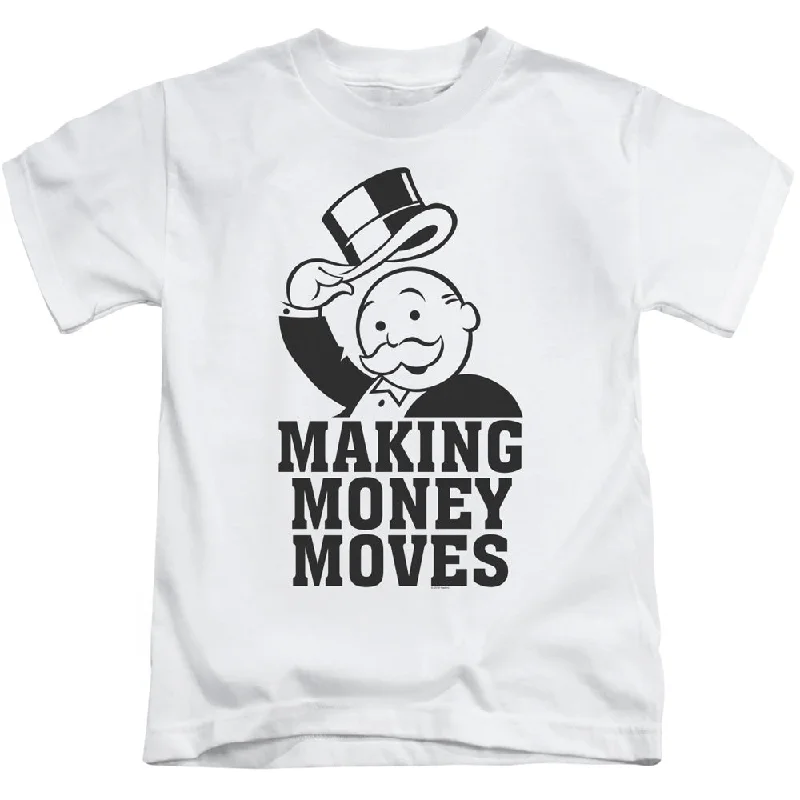 Monopoly Boys T-Shirt Making Money Moves White Tee