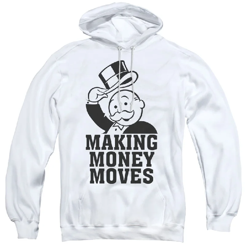 Monopoly Hoodie Making Money Moves White Hoody