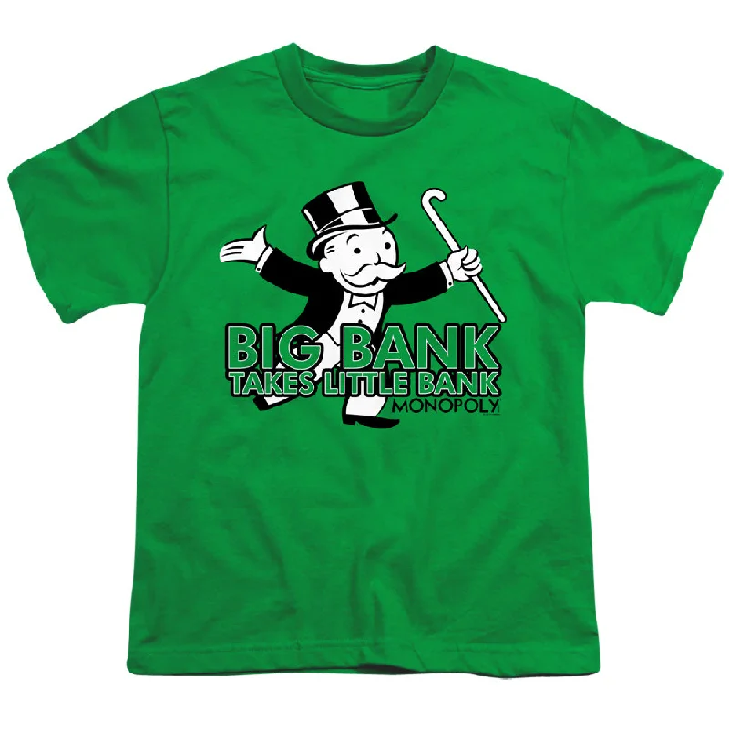 Monopoly Kids T-Shirt Big Bank Kelly Tee