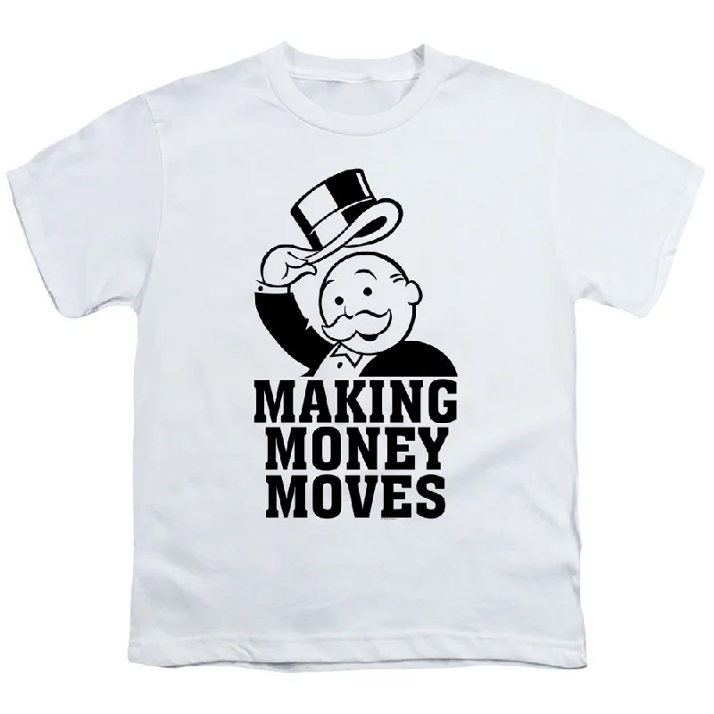 Monopoly Kids T-Shirt Making Money Moves White Tee