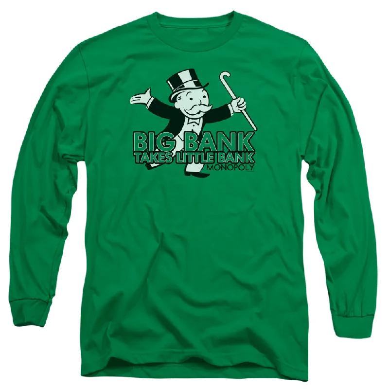 Monopoly Long Sleeve T-Shirt Big Bank Kelly Tee