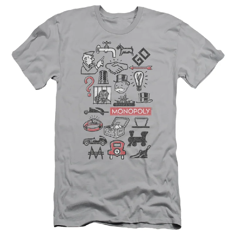 Monopoly Slim Fit T-Shirt Icons Silver Tee