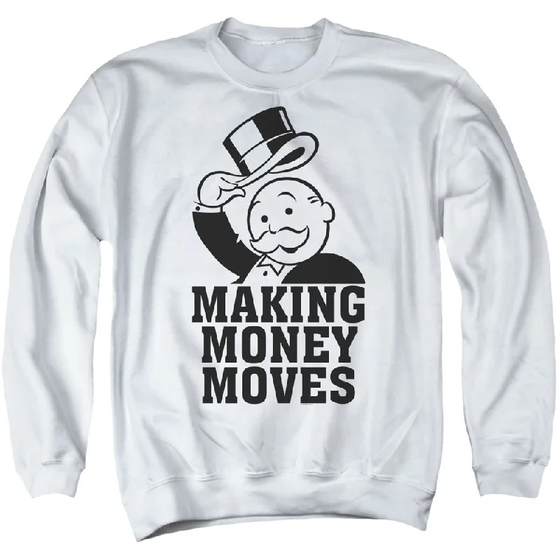 Monopoly Sweatshirt Making Money Moves White Pullover