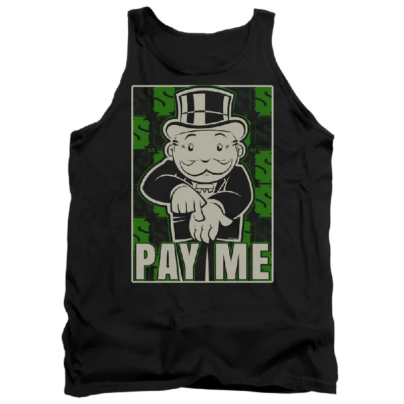 Monopoly Tanktop Pay Me Black Tank