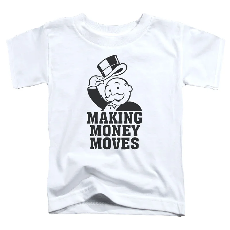 Monopoly Toddler T-Shirt Making Money Moves White Tee