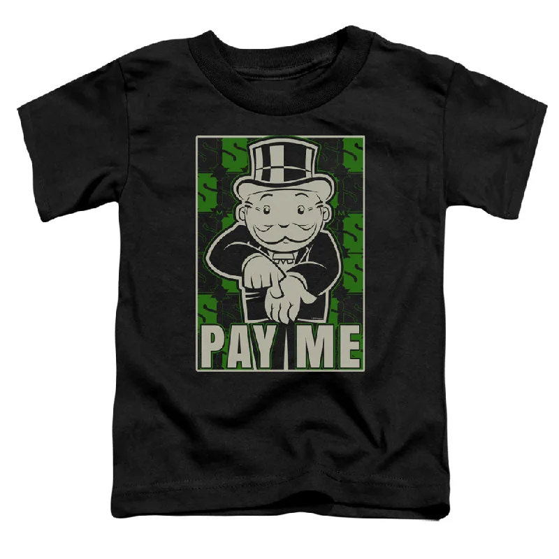 Monopoly Toddler T-Shirt Pay Me Black Tee