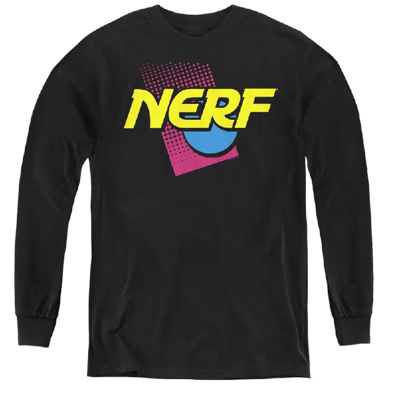 Nerf Kids Long Sleeve Shirt 90s Logo Black Tee