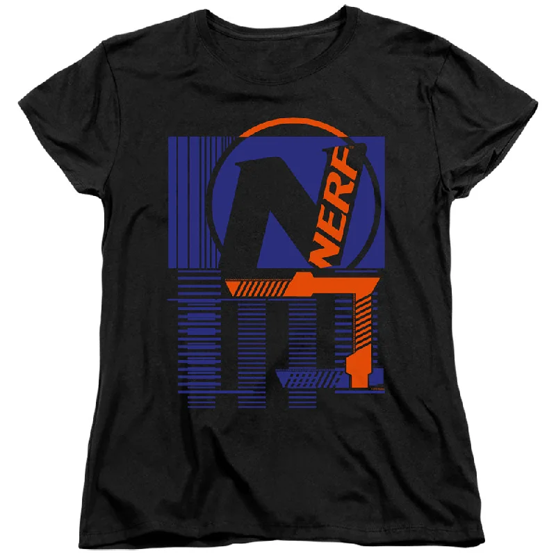 Nerf Womens T-Shirt Grid Black Tee