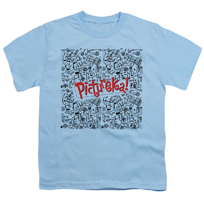 Pictureka Kids T-Shirt Drawings Light Blue Tee