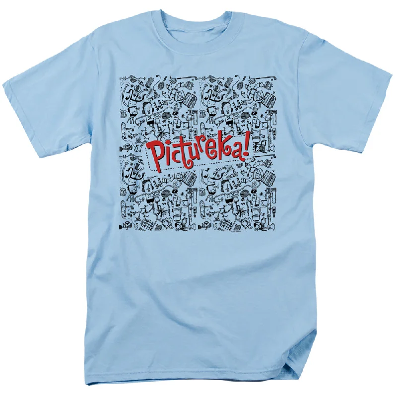 Pictureka T-Shirt Drawings Light Blue Tee