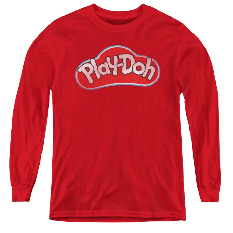 Play Doh Kids Long Sleeve Shirt Vintage Logo Red Tee