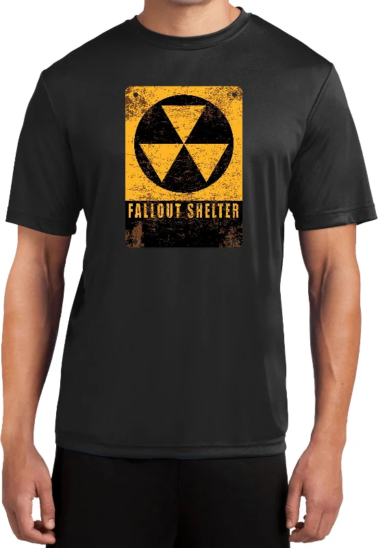 Radiation T-shirt Radioactive Fallout Shelter Moisture Wicking Tee