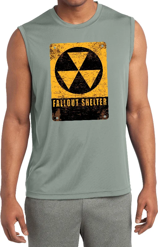 Radiation T-shirt Radioactive Fallout Shelter Sleeveless Tee