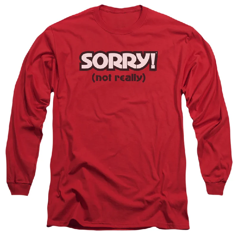 Sorry Long Sleeve T-Shirt Not Really Red Tee