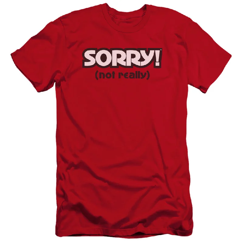 Sorry Premium Canvas T-Shirt Not Really Red Tee