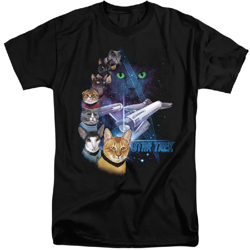 Star Trek Tall T-Shirt Feline Galaxy Black Tee