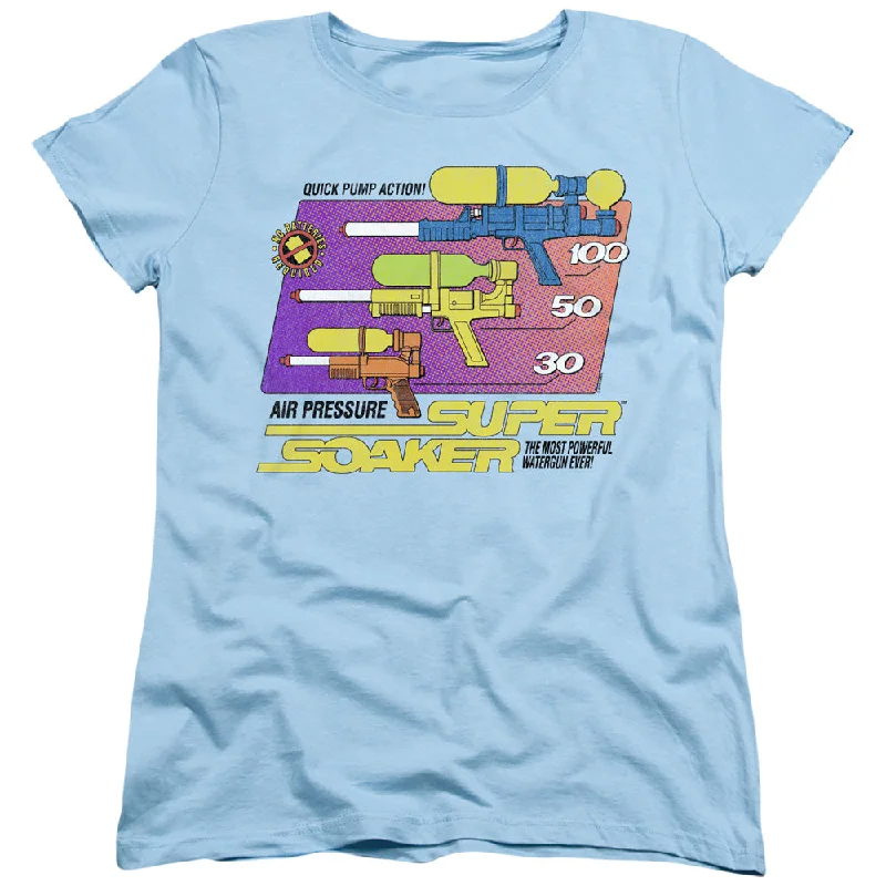 Super Soaker Womens T-Shirt Original Light Blue Tee