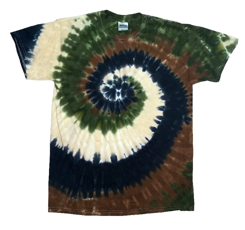 Tie Dye Shirt Camo Swirl Multi Color Kids T-Shirt