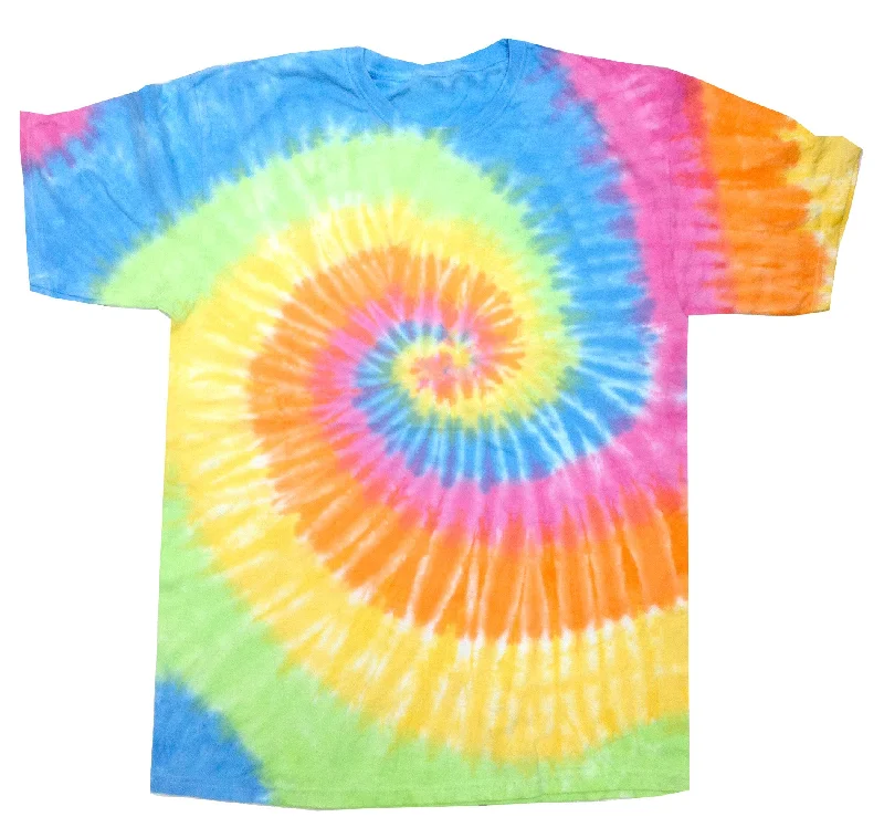 Tie Dye Shirt Eternity Multi Color Pastel Rainbow Swirl Kids T-Shirt