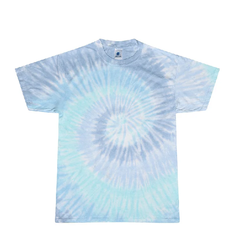 Tie Dye Shirt Multi Color Colorful Lagoon Blue Spiral Kids T-Shirt