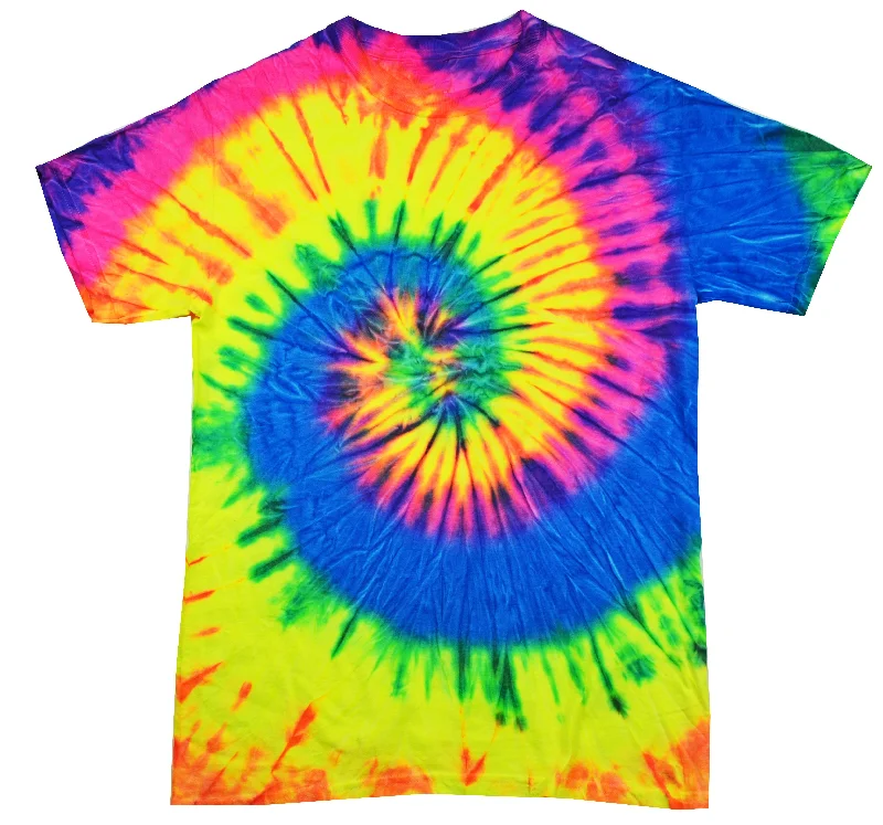 Tie Dye Shirt Multi Color Neon Rainbow Swirl T-Shirt