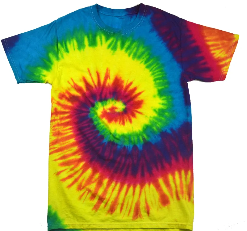 Tie Dye Shirt Multi Color Reactive Rainbow Spiral Kids T-Shirt