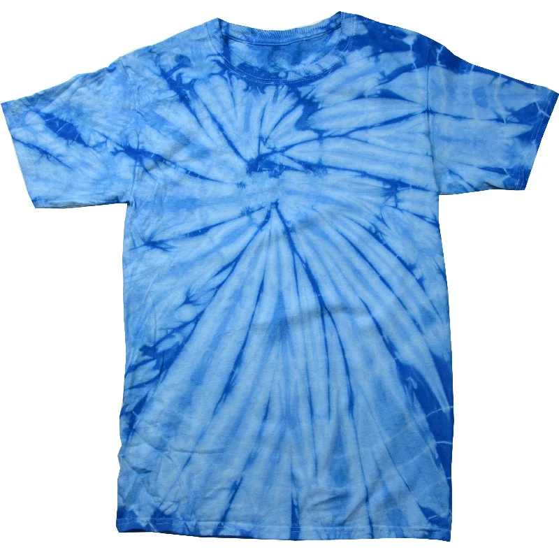 Tie Dye Shirt Multi Color Spider Baby Blue Kids T-Shirt