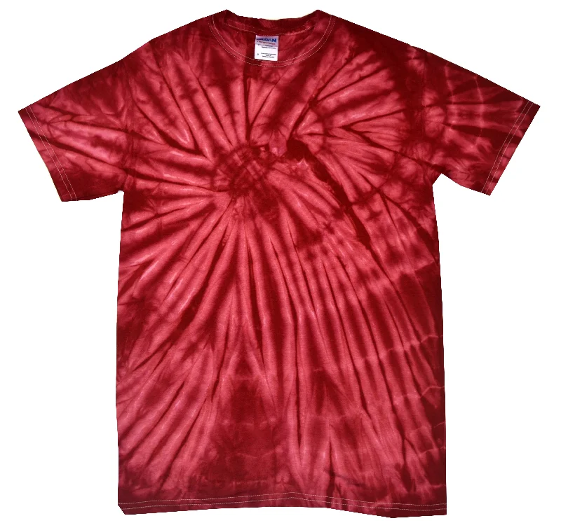 Tie Dye Shirt Multi Color Spider Crimson Kids T-Shirt