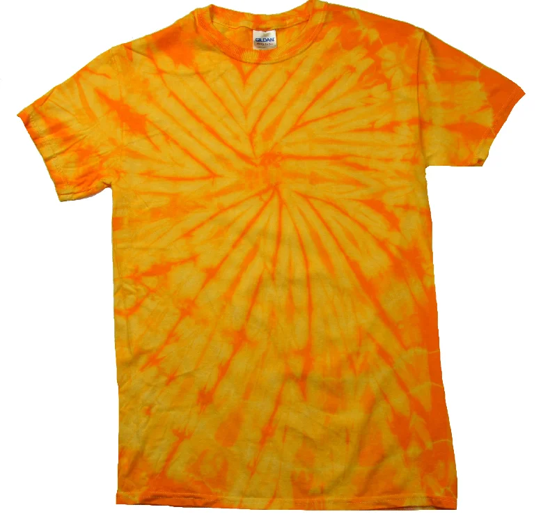 Tie Dye Shirt Multi Color Spider Gold Kids T-Shirt