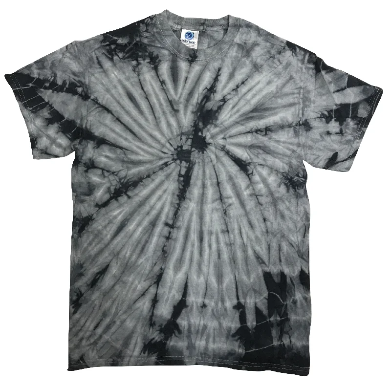 Tie Dye Shirt Multi Color Spider Gray Kids T-Shirt