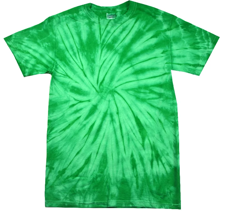 Tie Dye Shirt Multi Color Spider Kelly Green Kids T-Shirt