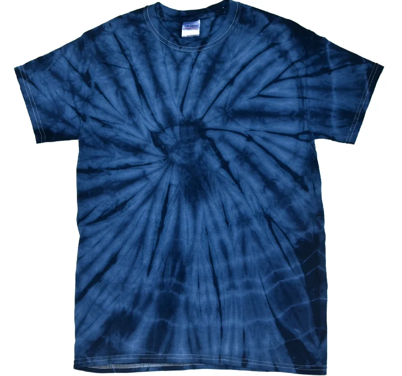 Tie Dye Shirt Multi Color Spider Navy Kids T-Shirt