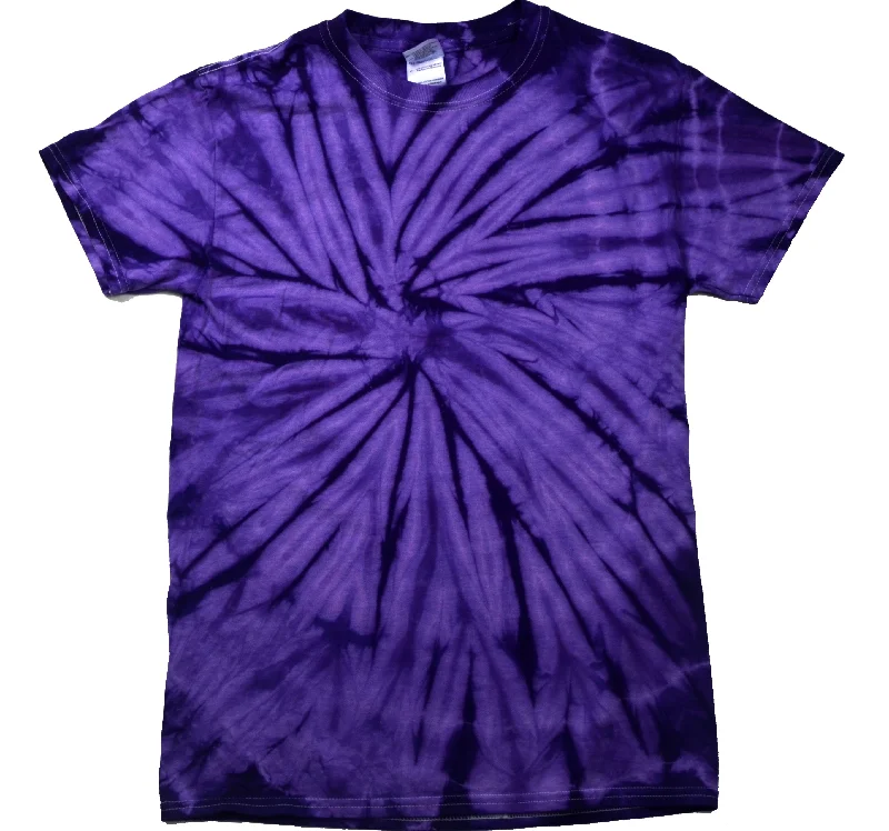 Tie Dye Shirt Multi Color Spider Purple Kids T-Shirt