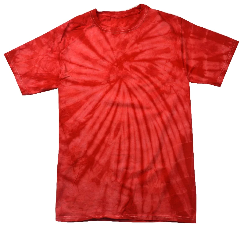 Tie Dye Shirt Multi Color Spider Red Kids T-Shirt