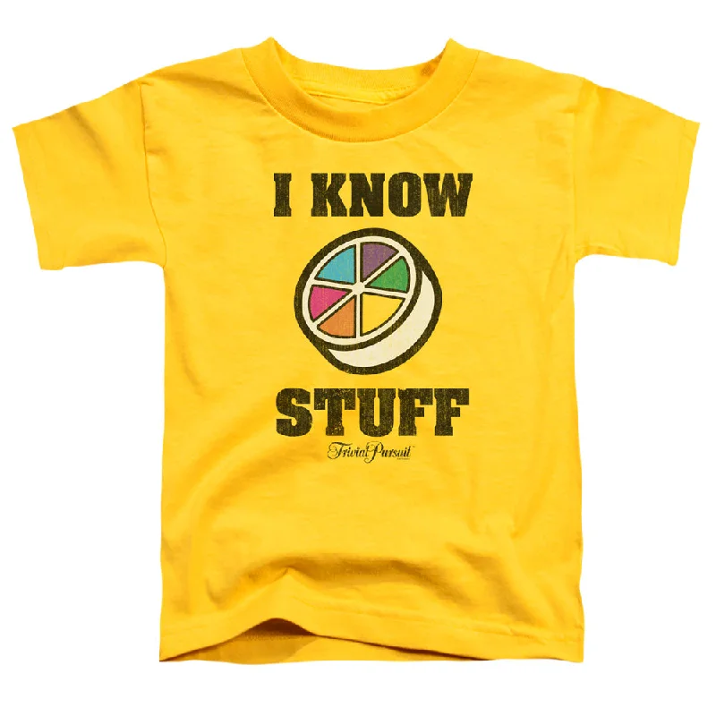 Trivial Pursuit Toddler T-Shirt I Know Stuff Yellow Tee