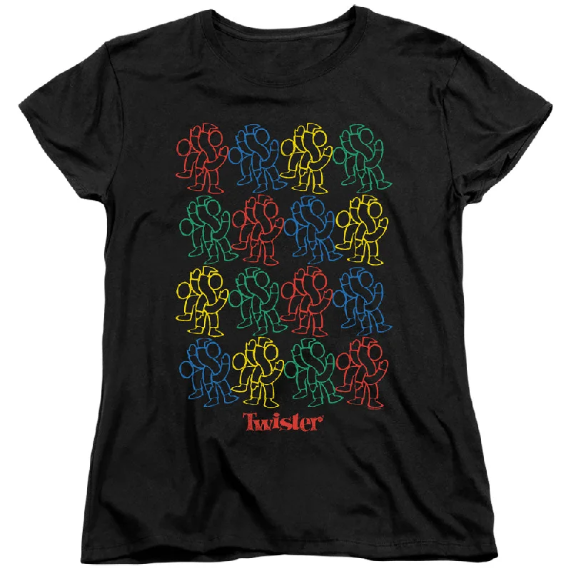 Twister Womens T-Shirt Twisted Black Tee