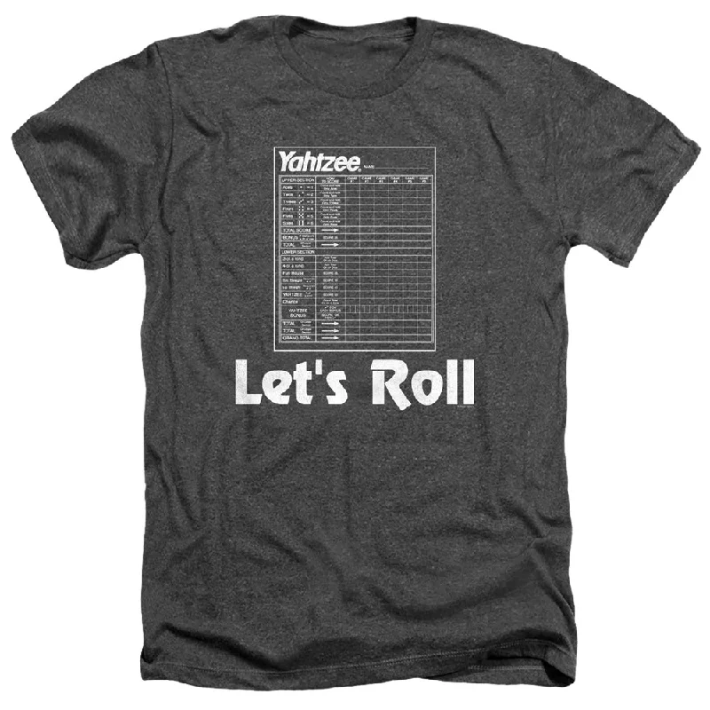 Yahtzee Heather T-Shirt Lets Roll Charcoal Tee