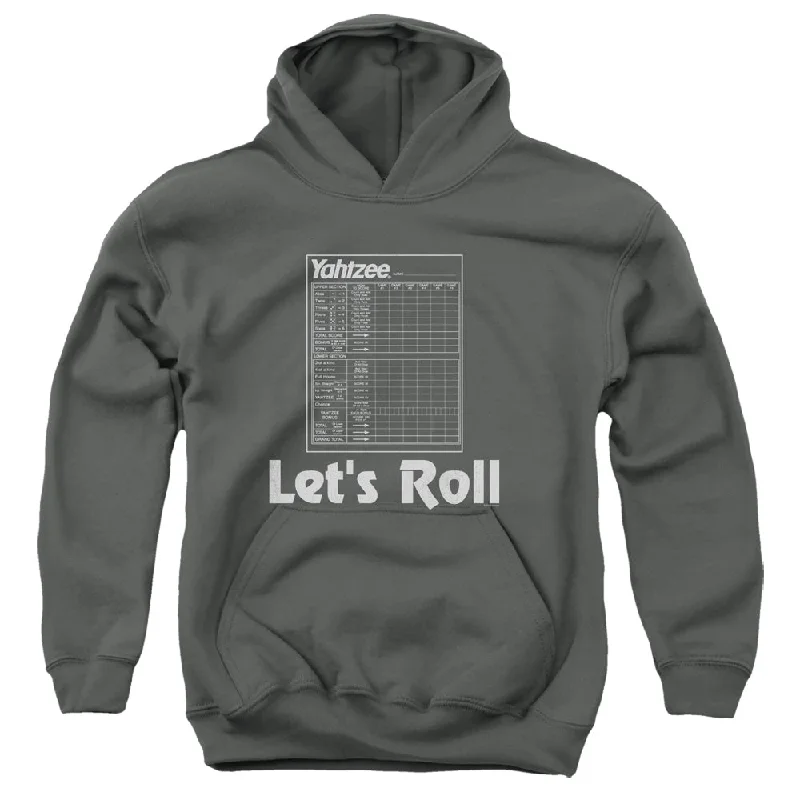 Yahtzee Kids Hoodie Lets Roll Charcoal Hoody